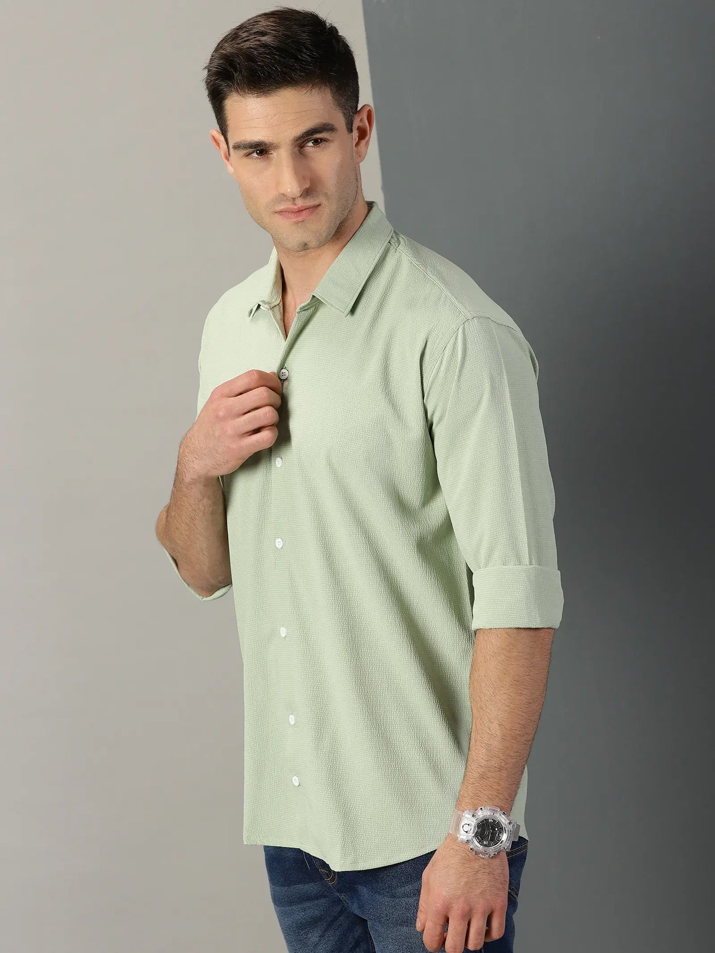 Pista Textured Full Sleeve Men's Shirt