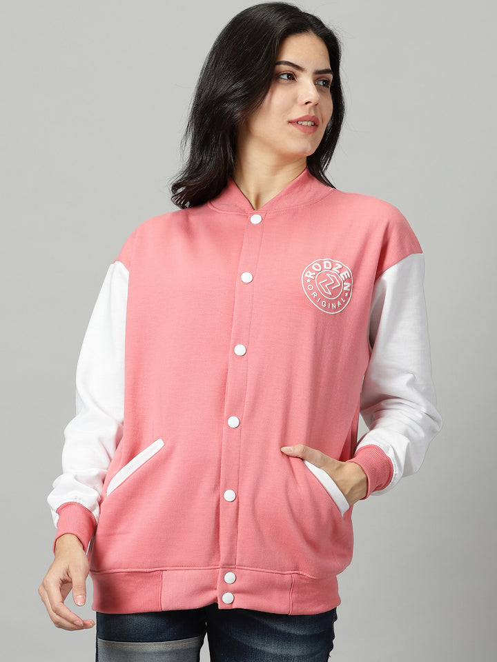 Cosmos Guava Women Varsity Jacket