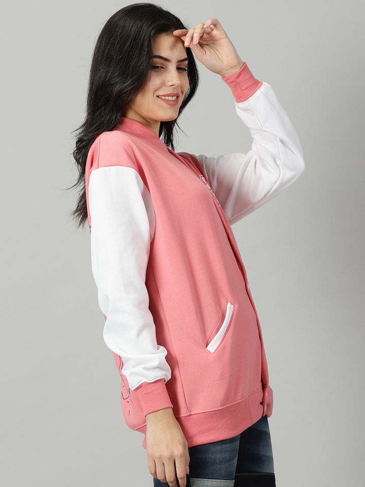 Cosmos Guava Women Varsity Jacket