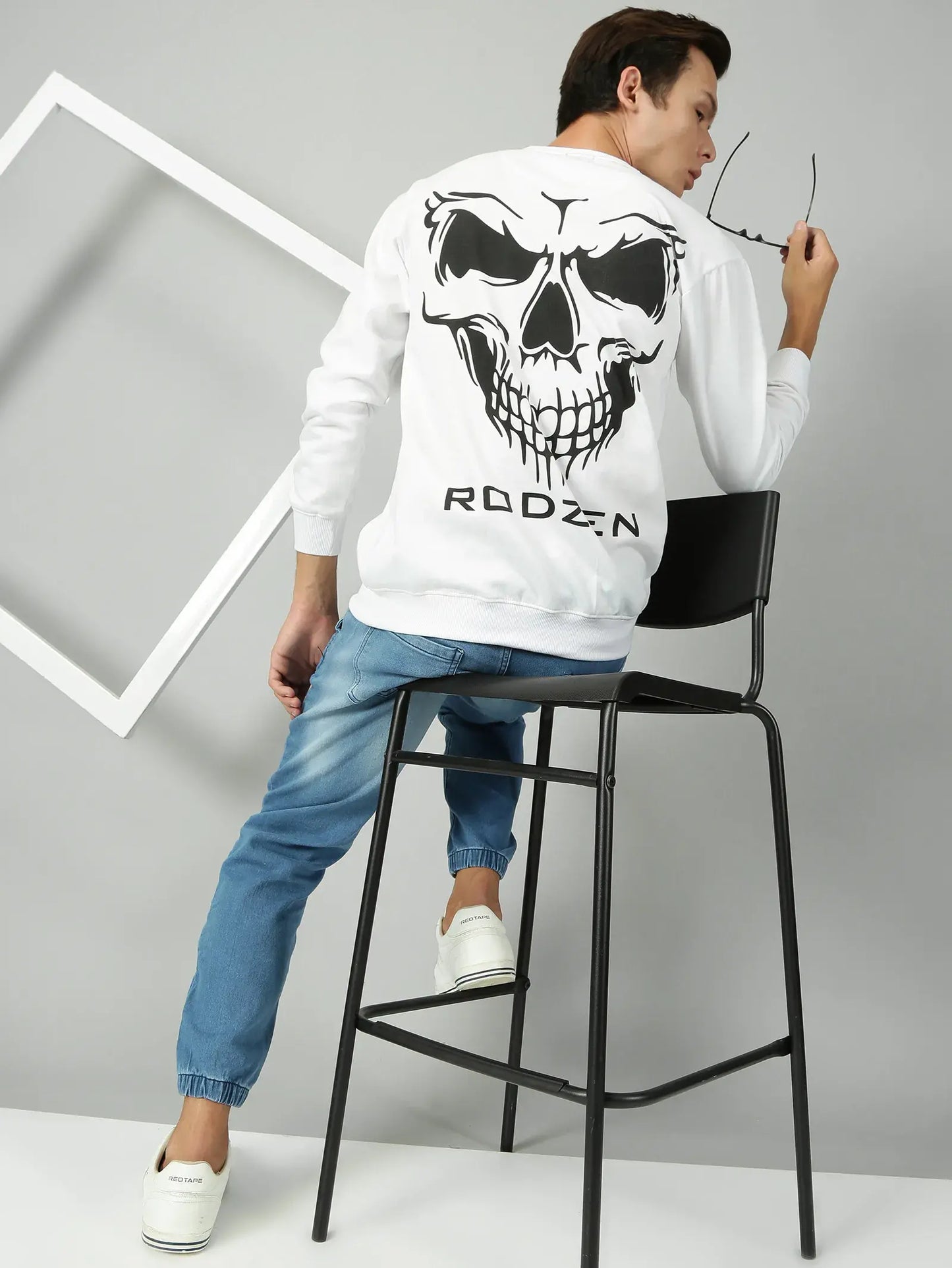 Skull White Serenity Sweatshirt