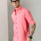 Baby Pink Full Sleeve Men's Shirt