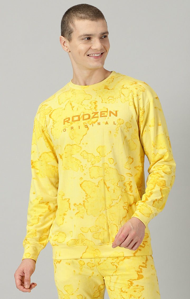 Tie-Dye Yellow Sunshine Yellow Sweatshirt