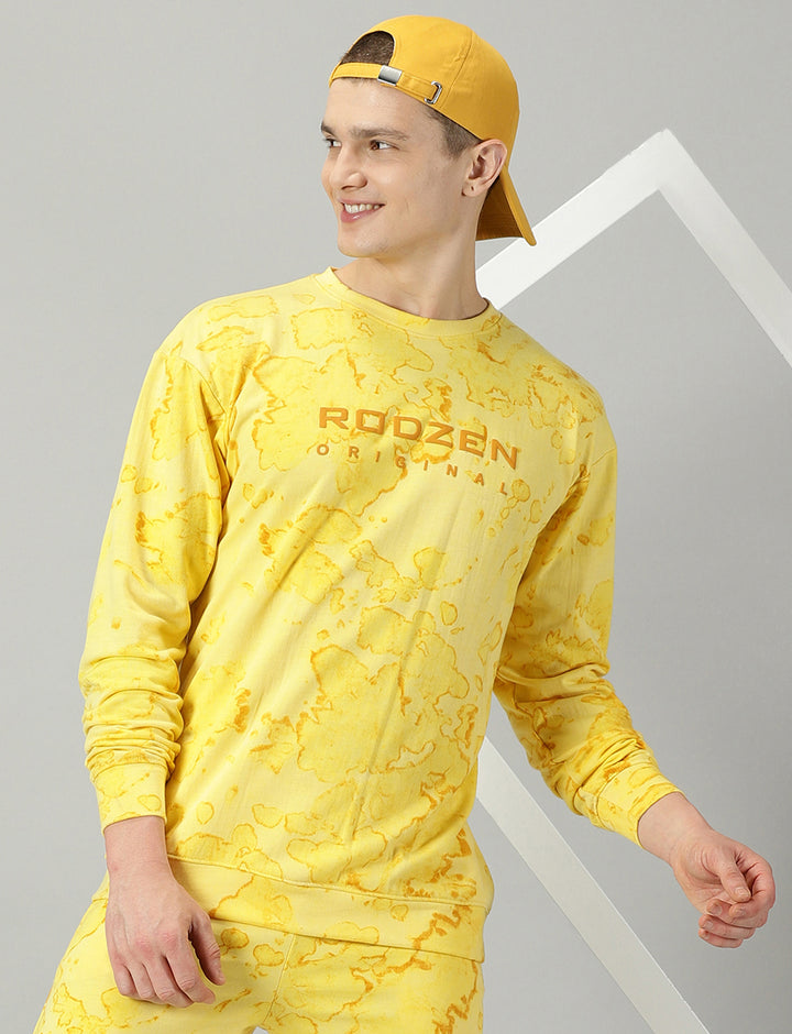 Tie-Dye Yellow Sunshine Yellow Sweatshirt