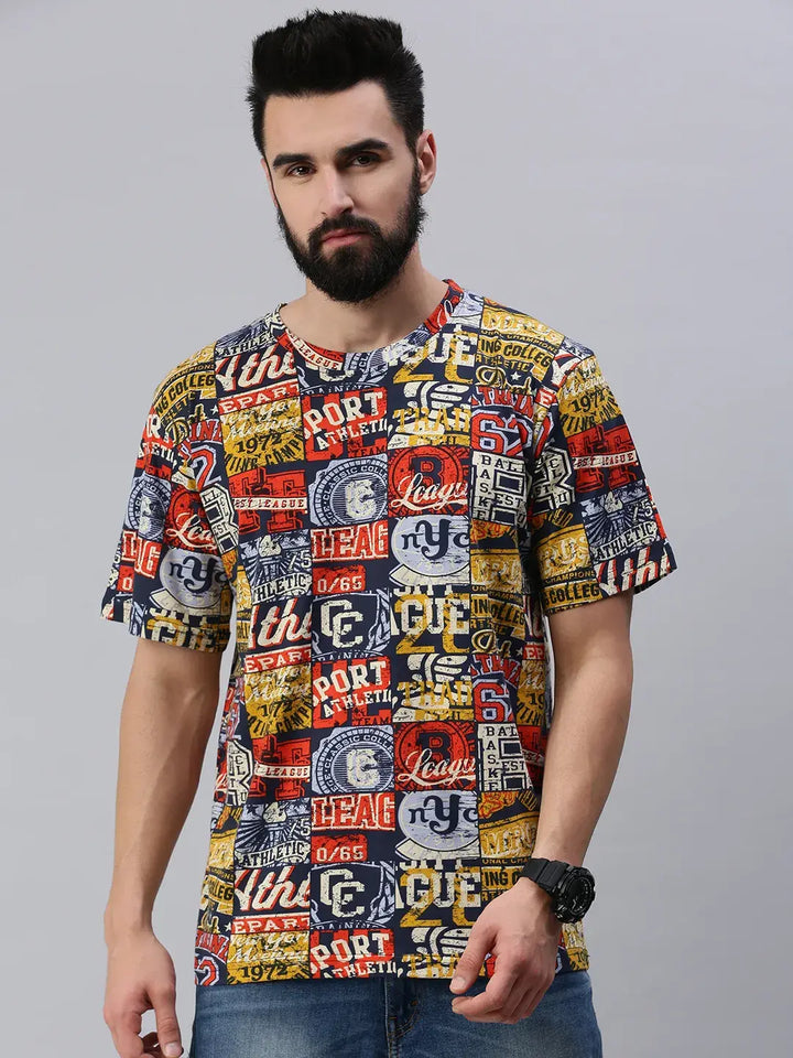 Multicolor Oversized T-Shirt Men. - Rodzen