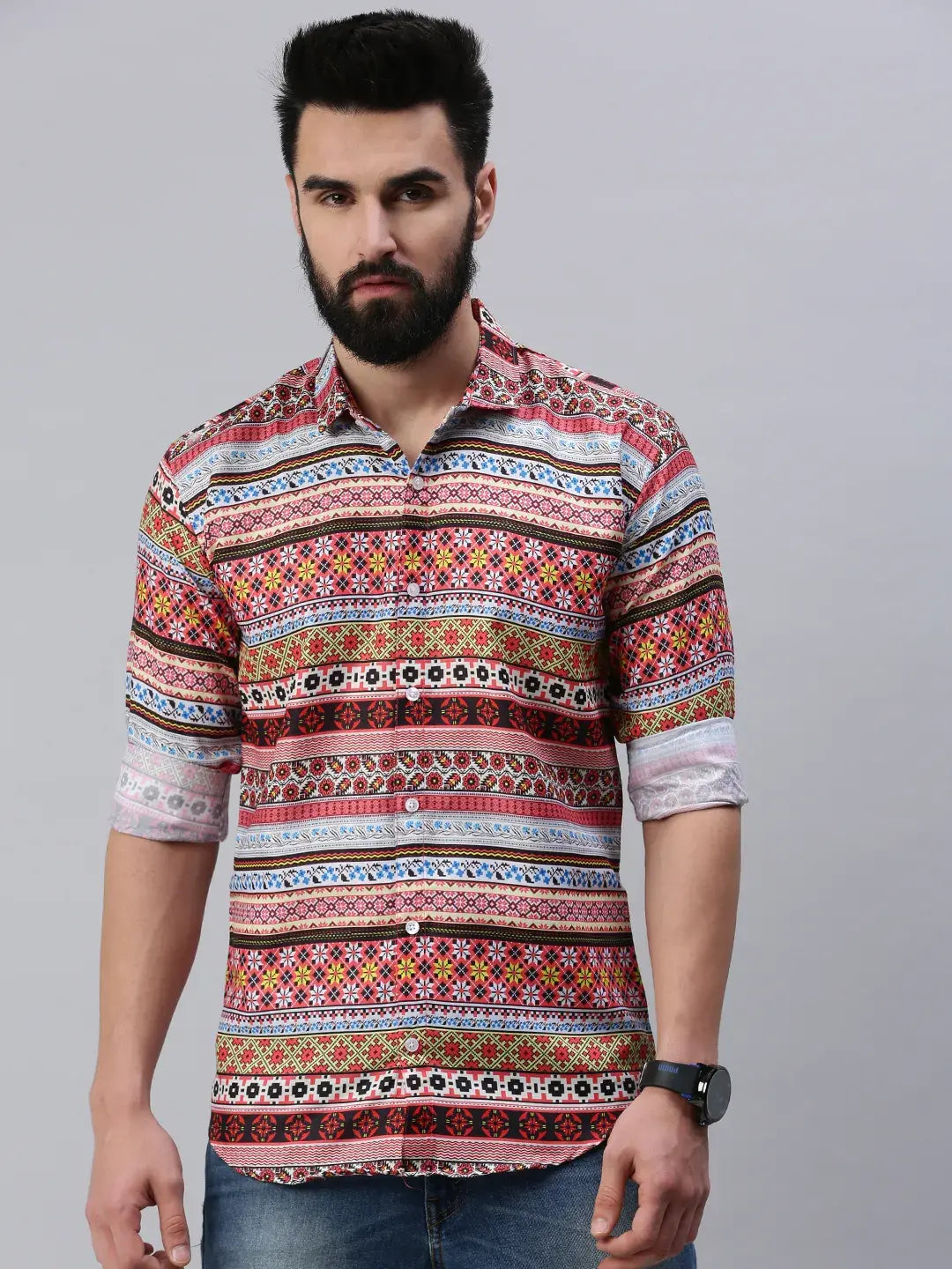 Multicolor Full sleeve men's shirt - Rodzen