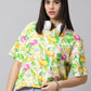 Multi Color Fruit Printed   Women Oversized T-Shirt - Rodzen
