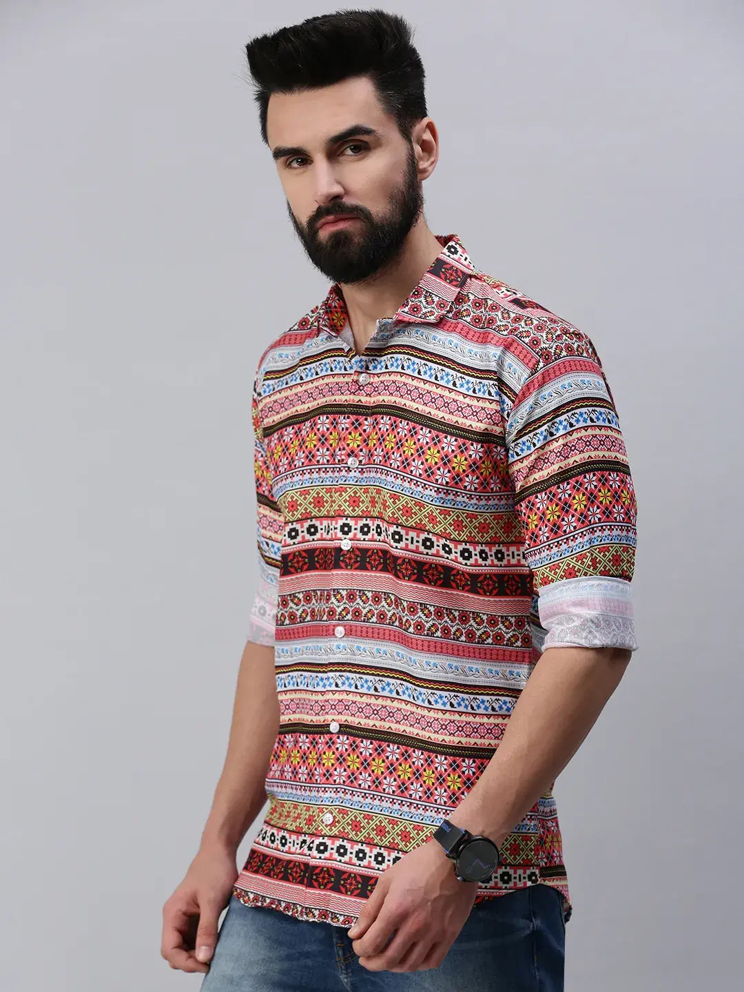 Multicolor Full sleeve men's shirt - Rodzen