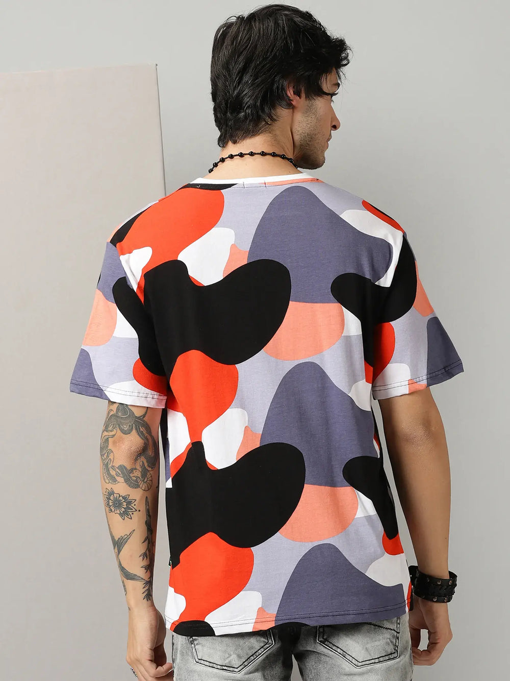 Multicolor  Men Oversized Tshirt - Rodzen