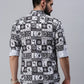 Black white Printed full sleeve men's shirt - Rodzen