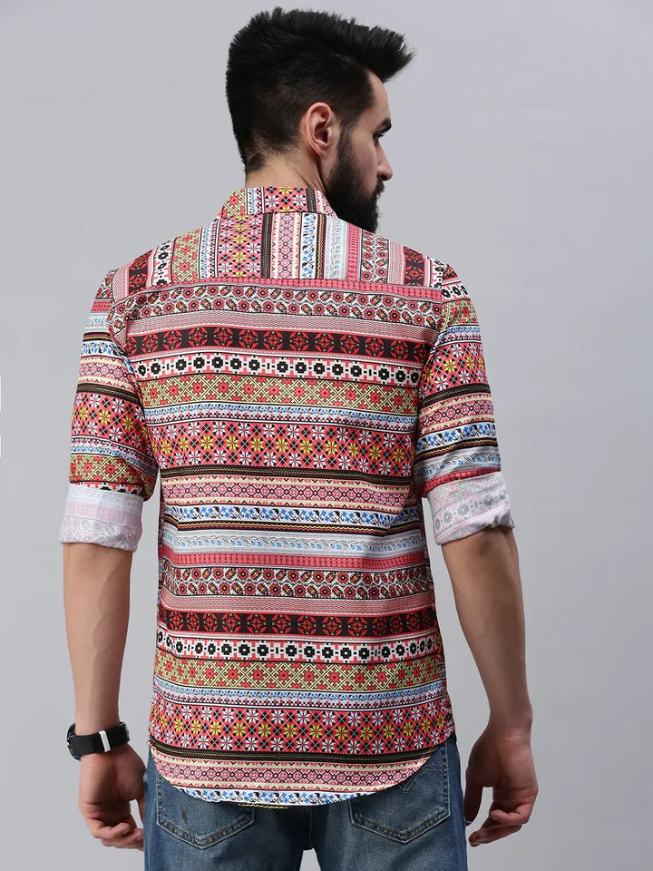 Multicolor Full sleeve men's shirt - Rodzen