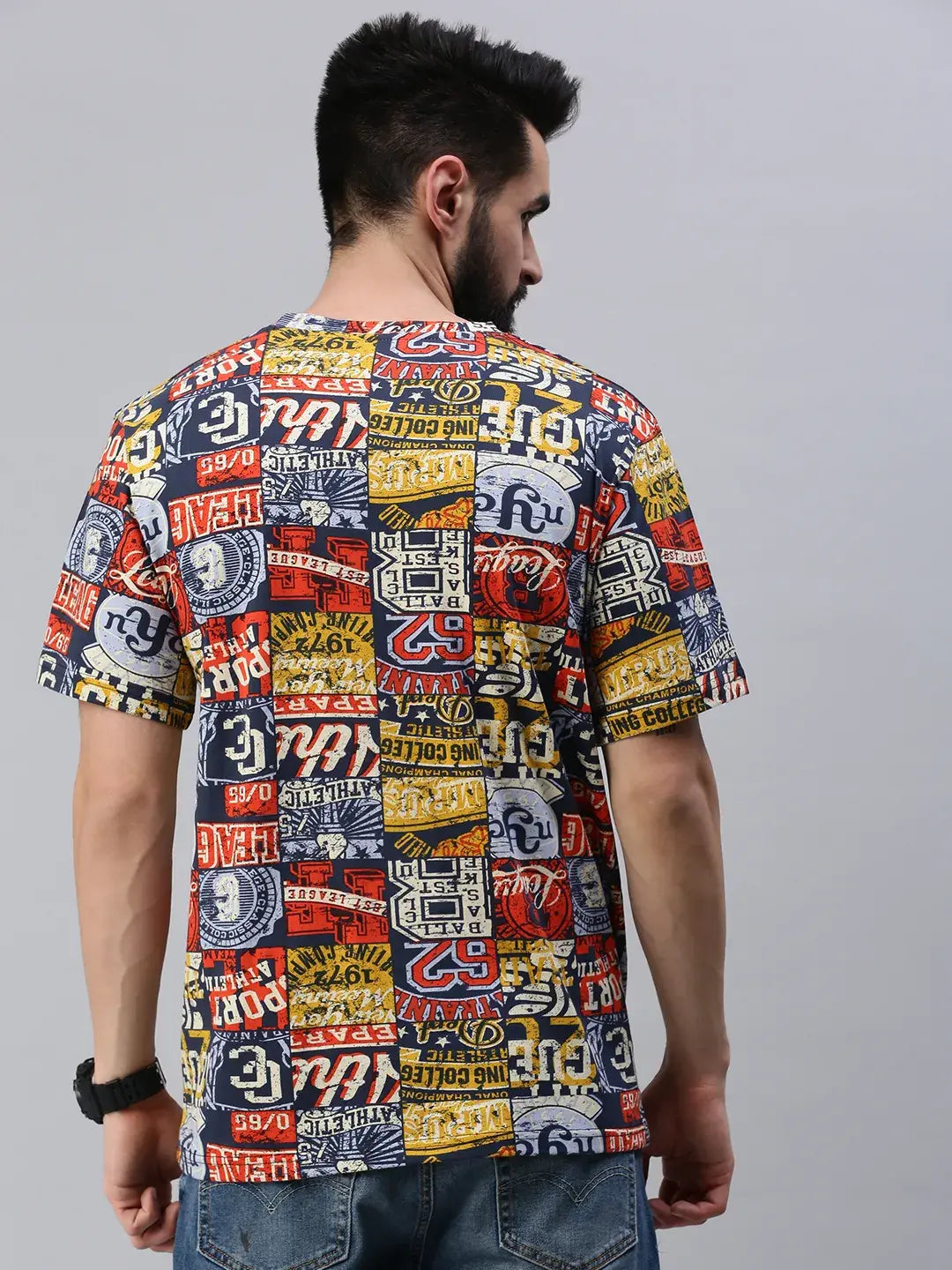 Multicolor Oversized T-Shirt Men. - Rodzen