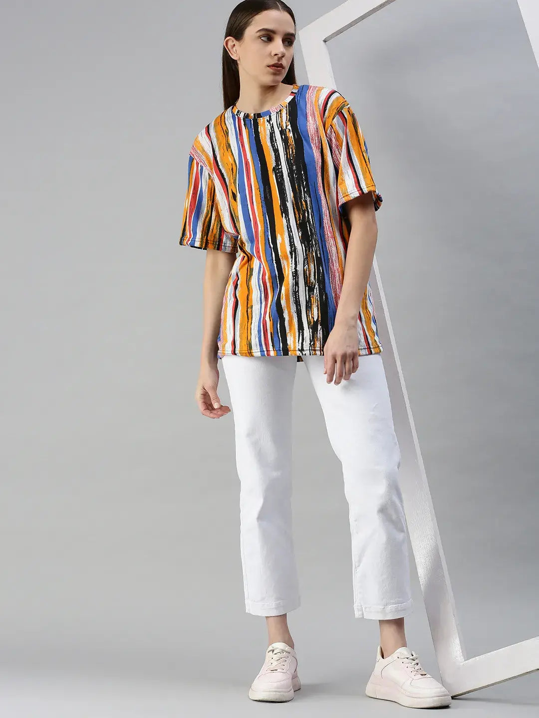 Multicolor Oversized T Shirt Women - Rodzen