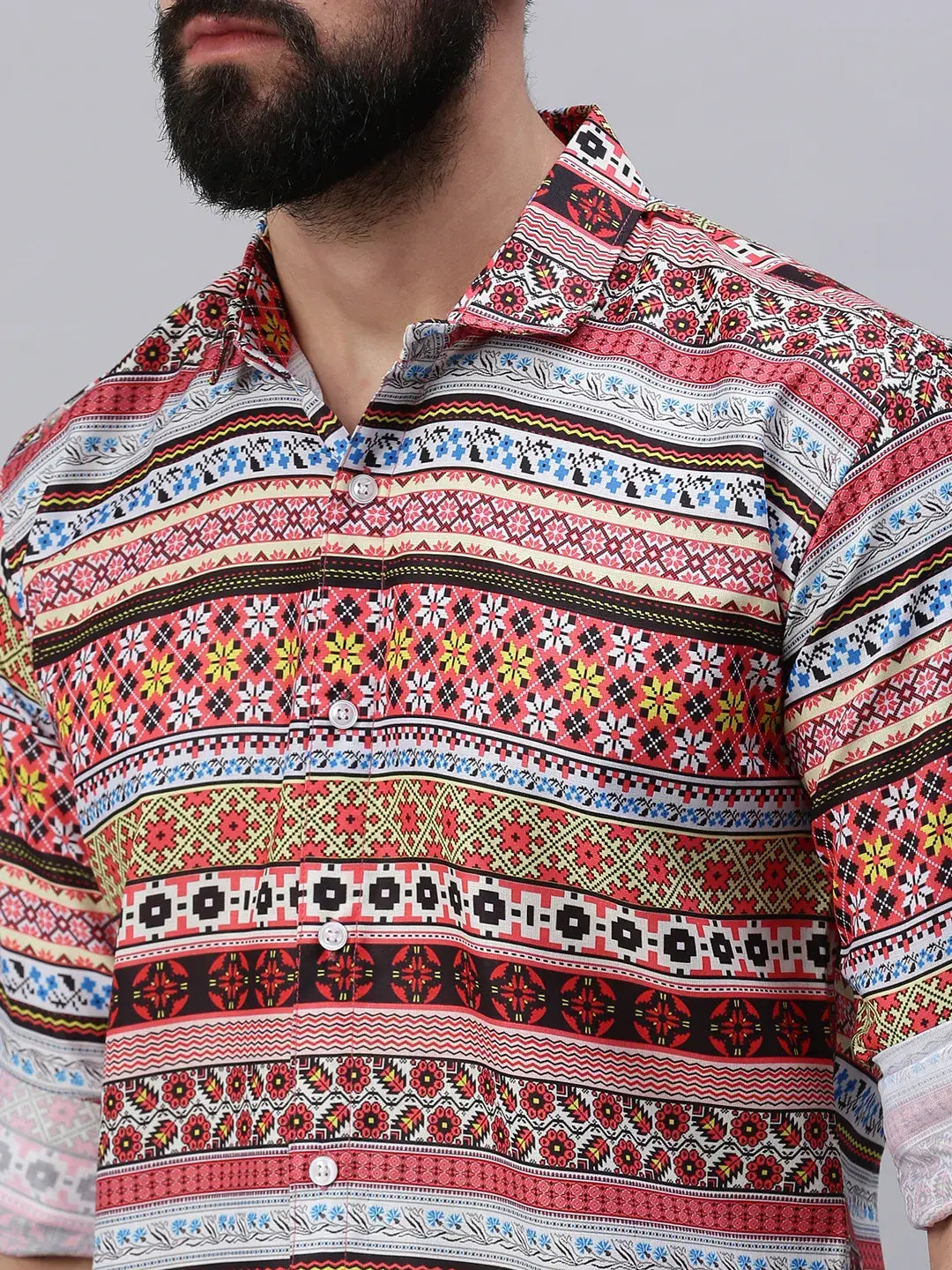 Multicolor Full sleeve men's shirt - Rodzen